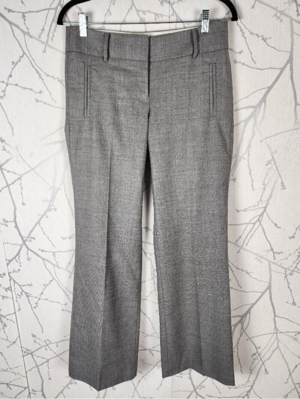 J. Crew Gray Wool Blend Mid Rise Straight Leg City Fit Trousers